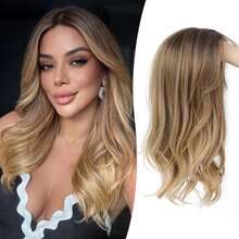 Hair Topper 18 Inch Body Wavy Hair Toppers For Women Natural Coverage Lightweight Comfortable Design, Adds Volume, Seamless Natural Blend, 18 Inch, Halloween - Multicolor - View 2