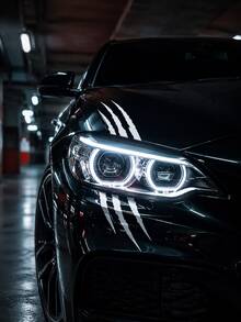 Waterproof Demon Claw Car Sticker, Headlight & Hood Eyebrow Decal, Creative Personalized Scratch Cover Decal Sticker, Suitable For Car Exterior Decoration - A - View 3