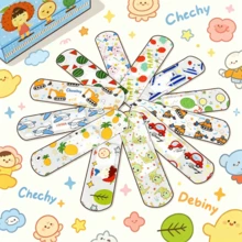 30/50/100pcs Cartoon Fruit Series Anti-Friction Adhesive Bandages, Creative Emergency Plasters With Multiple Cartoon Patterns To Choose From - View 3