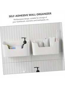 2pcs No-Drill Convenient Storage Boxes - Wall-Mounted Cabinet Door Organizer Rack, Suitable For Kitchen Household Items - A - View 6