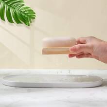 VingeGa Bộ 10 khay đựng xà phòng bằng tre và gỗ, khay thoát nước thủ công, giá đựng xà phòng cho phòng tắm và nhà bếp, phụ kiện bồn tắm và vòi sen. - quảng trường - Xem 5