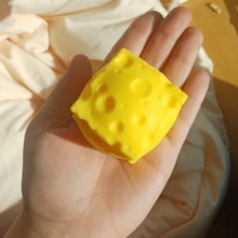 1pc Dragonfruit Squeeze Toy, Pineapple/Mango/Tofu/Cheese Shaped Stress Relief Squeezy Toy, Realistic Design For Teens & Adults, Emotion Regulation Fidget Toy, Desk Decor, Great Gift For Birthday/Holiday - Multicolor - View 7