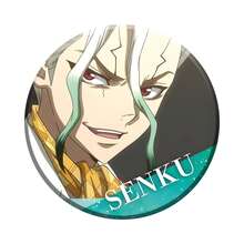 Pin Enamel Kartun Anime DR STONE Senku Gen Tsukasa Xeno Bentuk Bulat Kreatif untuk Aksesoris Ransel dan Hadiah - Batu - View 16