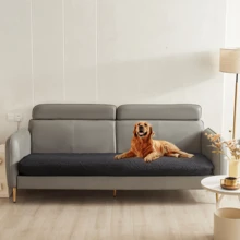 1 pieza Colchoneta impermeable para cama de mascotas, cubierta de cama para perros duradera y fácil de limpiar, adecuada para gatos y perros, manta para mascotas (rojo, negro y azul marino) - Negro - Ver 7