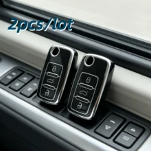 适用于大众途观、高尔夫、速腾、Polo、Caddy MK6 三键汽车钥匙套 2 件装 - 彩色 - 查看 11