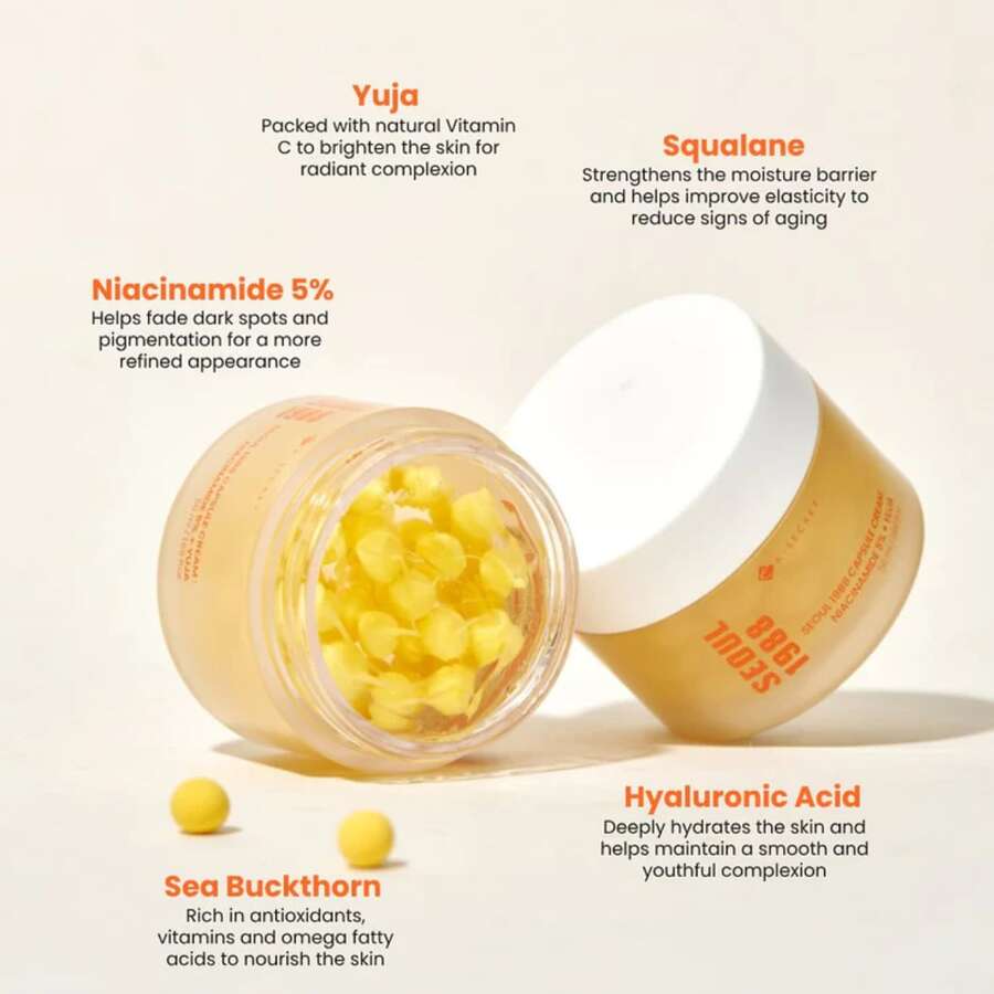 K-Secret KSECRET - SEOUL 1988 Capsule Cream 50ML: Niacinamide 5% + Yuja - Capsule Cream - Niacinamide - 查看 1