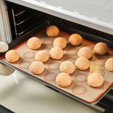 1pc Silicone Baking Mat, Non-Stick Reusable Baking Pad, Heat Resistant Fiberglass Oven Liner, Cake Pan Mat, Suitable For Macarons, Cookies, Baking Tools, Kitchen Accessories, Household Cooking Supplies - View 6