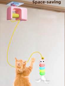 1个互动毛绒猫玩具球 - 发声训练玩具 - 逗猫棒，适合猫咪玩耍和运动，猫玩具，自娱自乐和放松工具，消耗能量，幼猫适用，自动逗猫棒，智能电子猫用品 - 彩色 - 查看 15