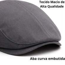 Men's Linen Retro Italian Style Beret Hat/Cap - Black - View 8