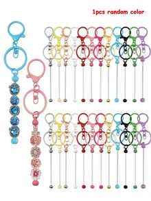 30pcs Beaded Keychain DIY Keyring Handmade Decorative Accessories, Beautiful Cute Beaded Keychain Bulk For Keychain Making Blank Beaded Keychain Craft Keychain DIY Holiday Gift Flat Lobster Clasp And Ring - DIY Craft Pack, Suitable For Backpacks - Figure 8 Keychain - View 10
