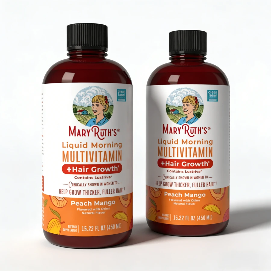 Multivitamínico líquido + Crecimiento del cabello | Probado clínicamente para un cabello talla grande grueso y arrugas faciales en mujeres | Biotina | Suplemento para el crecimiento del cabello | Cuidado de la piel | Edad 18+ | 30 Fl Oz2026 - 3 piezas - Ver 1