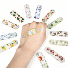 30/50/100pcs Cartoon Fruit Series Anti-Friction Adhesive Bandages, Creative Emergency Plasters With Multiple Cartoon Patterns To Choose From - View 4