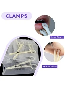 40pcs Piercing Tool Set - Usiriy 20G 18G 16G 14G 12G Piercing Needle Set Body Piercing Tool Kit Piercing Needle Clamp Set Suitable For Ear Nose Belly Button Tongue Eyebrow Piercing Accessories - Multicolor - View 7