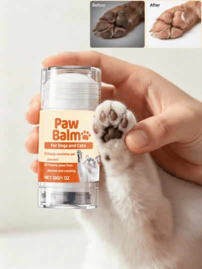 Pet Paw Balm - Gentle Care For Cats & Dogs. This Pet Paw Balm Is Specially Designed For Cats And Dogs. It Uses A Mild And Skin-Friendly Formula That Effectively Deeply Moisturizes Dry And Rough Paw Pads. It Can Repair Cracked, Peeling And Worn Paw Pads In Winter, Lock In Moisture For A Long Time, And Relieve Discomfort Caused By Daily Walking Friction.