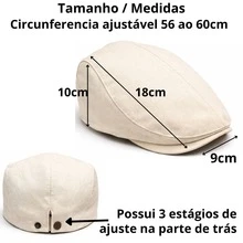 Men's Linen Retro Italian Style Beret Hat/Cap - Khaki - View 8