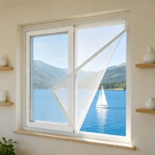 Fine Mesh Window Screen, Anti-Mosquito & Insect Proof, Invisible & Well-Ventilated - White - View 2