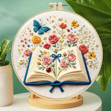 Artistic Nature-Inspired Book, Envelope, Floral & Butterfly Embroidery Kit, Beginner-Friendly With Tools, Bedroom/Living Room Decor, Gift - Multicolor - View 6