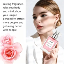 For Women | Gourmand Perfume With Strawberry, Marshmallow & Cocoa Notes | Sweet Fluffy Addictive Aroma | Long Lasting Dessert Scent Perfume Spray, 50ml Fashion Girl Portable Fragrance - 玫紅色 - 查看 4