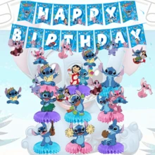 Trang trí bàn tiệc sinh nhật chủ đề Stitch, vật trang trí treo tường tạo không khí tiệc tại nhà. - Nhiều màu - Xem 2