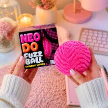 Textured Sensory Fuzzy Squeeze Ball – Stress Relief & Fidget Toy For Relaxation, Focus & Desk Decor - Red - View 2