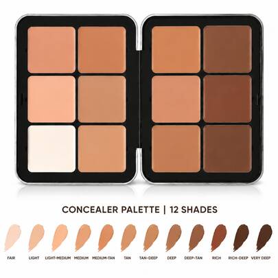 12-Color Cream Concealer, 1pc Long-Wearing Waterproof Face Makeup Product A Must-Have For Lazy People