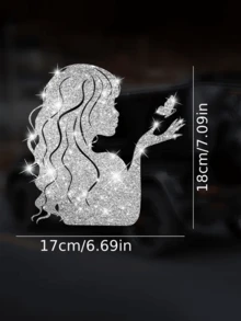 Beautiful Butterfly Car Decal – Sparkling Decorative Sticker For Cars, Window & Glass Decal, Ladies' Sticker, Butterfly Pattern, Car Body & Rear Decal, Cartoon Sticker, Laptop Sticker, Motorcycle Sticker - A - View 3