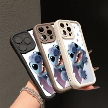 Disney Lilo & Stitch Phone Case, Protective Cover. Compatible With IPhone 17, 16, 15, 14, 13, 12, 11 Pro Series And Galaxy S22, S23, S24, S25 Models, Featuring A 3D Plush-Style Stitch Peeking Over The Edge With Polka Dot Accents, Ideal For Birthdays, Holidays, Anniversaries, Graduation Gifts, Or Any Special Occasion. - Màu Đỏ Sâu - Xem 3