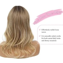 Hair Topper 18 Inch Body Wavy Hair Toppers For Women Natural Coverage Lightweight Comfortable Design, Adds Volume, Seamless Natural Blend, 18 Inch, Halloween - Multicolor - View 4