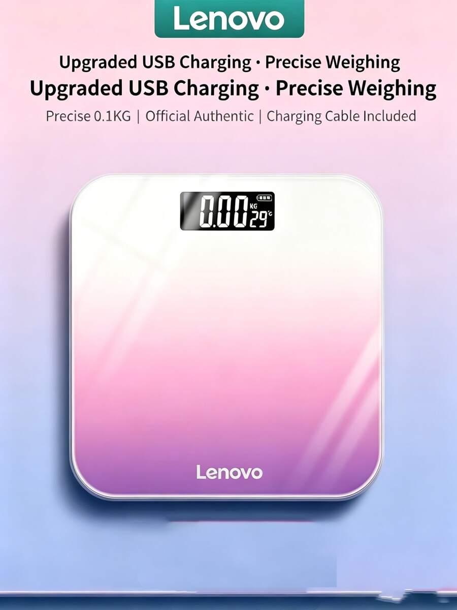 Lenovo 高顏值體重計|高精準度智慧型人體秤|家用電子秤|減肥打卡減重秤|女生送禮首選 - 查看 1