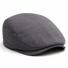 Men's Linen Retro Italian Style Beret Hat/Cap - Grey - View 2