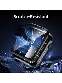 3pcs Bubble-Free Screen Protector, Birthday Gift For Family And Friends, Watch Screen Protector, Watch Protective Case, Watch Accessories, Waterproof, Shockproof, Anti-Drop, Anti-Fingerprint, Full Coverage, Anti-Scratch - Clear - View 3