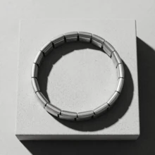 1 pieza Brazalete expandible desmontable de acero inoxidable con 18 articulaciones de moda, adecuado para hombres - Pulsera - Ver 5