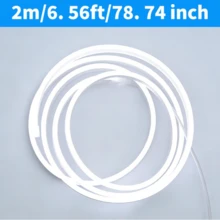 LITSHOW 霓虹LED燈條附觸控開關，IP67防水，USB供電無點狀柔性繩燈，光線均勻，可裁剪自黏膠帶，適用於臥室、鏡子、樓梯、層架、梳妝台、展示櫃、派對、婚禮、節日及居家裝飾 - 白光(6000K) - 查看 10