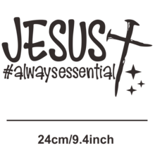 Pegatina de vinilo para coche "JESÚS #Siempre esencial" Resistente al agua, Decal de cruz cristiana, Decoración religiosa de fe para el exterior del coche - A - Ver 2