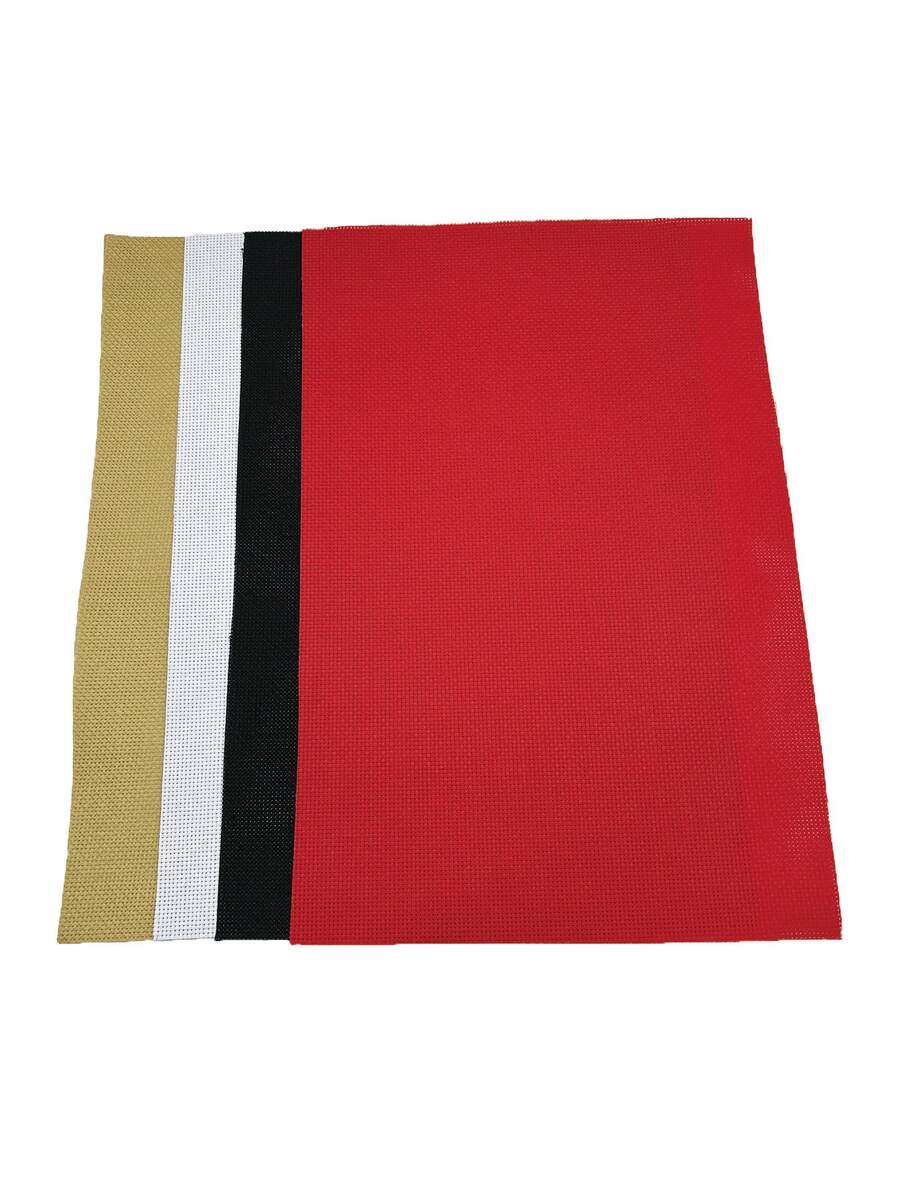 11CT Cross Stitch Fabric, 30*45 Cm Medium Grid Embroidery Cloth (White / Black / Red / Brown), 4 Classic Basic Colors, Covers Most Cross Stitch Design Needs, Suitable For Beginners, Enthusiasts And Professional Craft Creators - Medium-sized Cloth - View 1