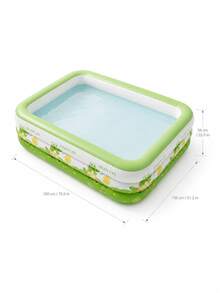 1pc Large Adult Family Inflatable Swimming Pool, Durable PVC Ground Inflatable Pool, Spacious Leisure Design, Easy Installation Portable Paddling Pool, Suitable For Backyard Garden Patio Lawn, Outdoor Summer Cooling, Water Games, Pool Party, Holiday Gift - A - View 4