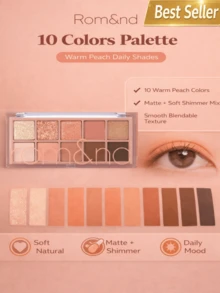 Rom&nd Better Than Palette 102g 01 Pampas Garden | Eye Makeup Palette, Matte And Shimmer Eye Shadow, Sparkling Glittery, Various 10 Shades, Long Lasting, High Pigmented, Blendable - 01 潘帕斯花園 - 查看 1