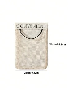 1pc Large Capacity Mesh Storage Bag, Wall-Mounted Large Capacity Storage Bag, Kitchen Garbage Bag Storage Artifact Wall-Mounted Large-Capacity Storage Bag, Sticky Wall-Mounted Mesh Storage Pocket, Suitable For Kitchen Tools, Hanging Storage Behind The Door, Tool Storage, Kitchen Trash Bags Storage & Organization, Applicable To Back-To-School Season - Multicolor - View 9
