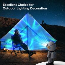 Astronaut Starry Sky Projector, Galaxy Night Lamp For Bedroom Star Projector With Remote Control, Bright Led Lamp Aesthetic Nebula Ambient Lighting For Gaming Room, Home Theater, Ceiling, Party Decor And Christmas Gift - Holding the Moon White - View 4