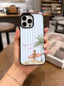 1 chiếc ốp lưng điện thoại mềm chống sốc toàn thân kiểu khỉ lướt sóng sọc xanh trắng, họa tiết khỉ biển mùa hè, phù hợp với 17 Pro MAX/17 Pro/17/16 Pro MAX/16 Pro/16/15 Pro MAX/15 Pro/15/14 Pro MAX/14 Pro/14/13 Pro MAX/13 Pro/13/12 Pro MAX/12 Pro/11 Pro MAX/11, chống rơi và chống nước. - màu đen - Xem 4