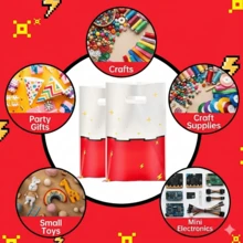 10/30/50 Pcs Pixels Cartoon Animation Goodie Bags Party Favor Bags With Handles For Birthday Party Winter Christmas Party Gift Bags - View 6