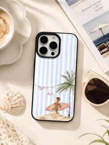 1 chiếc ốp lưng điện thoại mềm chống sốc toàn thân kiểu khỉ lướt sóng sọc xanh trắng, họa tiết khỉ biển mùa hè, phù hợp với 17 Pro MAX/17 Pro/17/16 Pro MAX/16 Pro/16/15 Pro MAX/15 Pro/15/14 Pro MAX/14 Pro/14/13 Pro MAX/13 Pro/13/12 Pro MAX/12 Pro/11 Pro MAX/11, chống rơi và chống nước. - màu đen - Xem 5