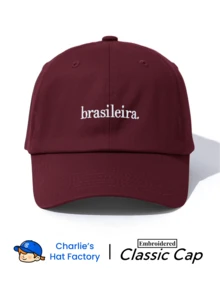 1顶“Brasileira”刺绣经典棒球帽，多种颜色可选，展现巴西民族自豪感的复古老爹帽，简约标语户外旅行配饰，女士适用。 - brasileira - 查看 13