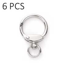 Bộ 4/6/10 móc khóa lò xo bằng hợp kim kẽm, vòng kim loại thích hợp cho ốp điện thoại, túi xách, móc chìa khóa, đồ trang trí Halloween. - Bạc - Xem 17