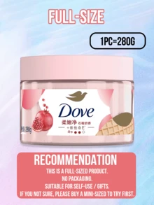 Dove 多芬身體滋養磨砂膏(280g大瓶裝,20g小樣) - 石榴牛奶香型,絲滑光滑亮膚,溫和去角質身體磨砂膏含煙酰胺,冰淇淋質地,適合各種膚質,滋潤乾燥粗糙肌膚,持久香味,非油膩快吸收,日常護理,自我護理禮品,旅行裝,素食友好 - 石榴奶香 - 查看 4