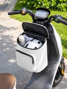 Bolsa de almacenamiento para motocicleta en blanco y negro, con correa de hombro ajustable, de gran capacidad y duradera. Bolsa de alforjas para motocicleta y bicicleta eléctrica, adecuada para ir al trabajo y viajar, regalo ideal para motociclistas, esencial para una conducción cómoda - A - Ver 7