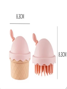 1 chiếc lược chải tóc hình kem que có gương, 2 trong 1, dùng được cho tóc ướt và khô, dùng để massage da đầu và làm sạch. - Nhiều màu - Xem 4