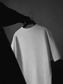 OVDY Unisex Oversized Casual Loose T-Shirt, Suitable For Street, Commute, Home Wear - White - View 2