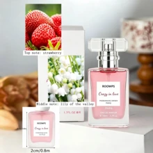 For Women | Gourmand Perfume With Strawberry, Marshmallow & Cocoa Notes | Sweet Fluffy Addictive Aroma | Long Lasting Dessert Scent Perfume Spray, 50ml Fashion Girl Portable Fragrance - 玫紅色 - 查看 3