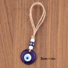 Mặt dây chuyền mắt xanh thủ công - Mặt dây chuyền mắt quỷ trang trí treo tường bằng thủy tinh, có nhiều màu sắc, hạt vàng và trắng, bùa hộ mệnh, trang trí nhà cửa, phụ kiện xe hơi, phụ kiện túi xách, quà tặng độc đáo, trang trí phòng, trang trí tường, quà sinh nhật, quà tốt nghiệp. - Nhiều màu - Xem 11